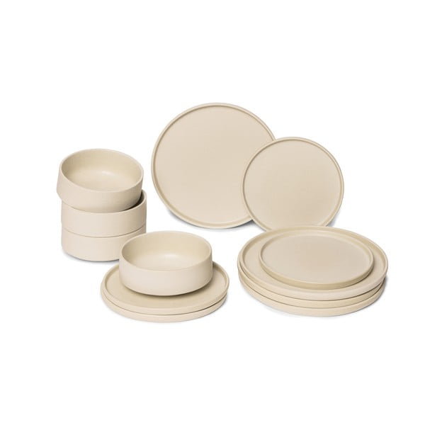 Set de 12 vase din gresie crem Bonami Selection  Malia
