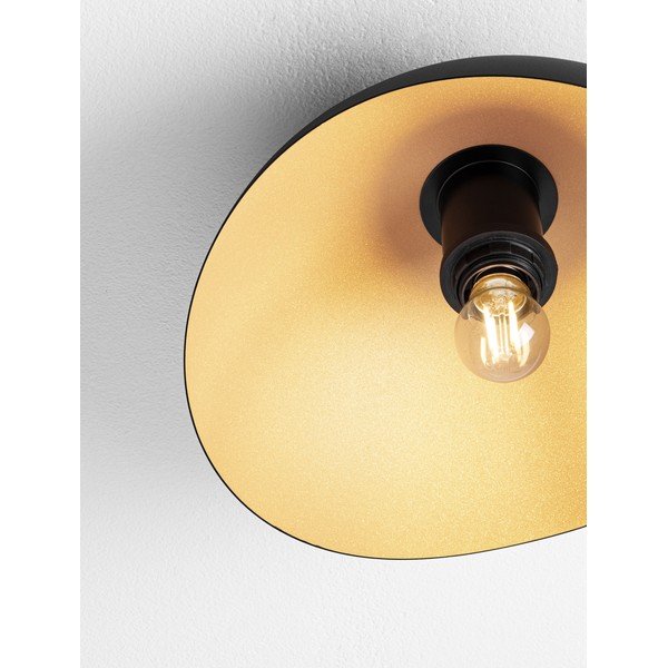 Plafonieră negru-mat/aurie din metal Opsi – Nova Luce-image-2