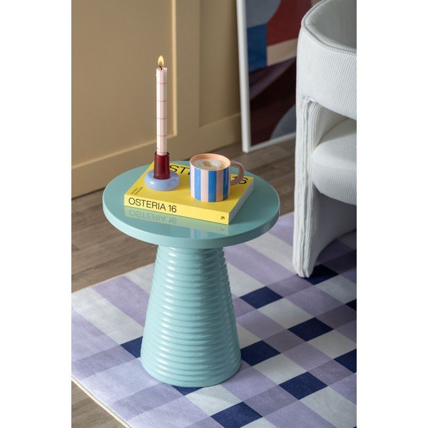 Măsuță auxiliară rotundă din metal ø 40 cm Catania Ribbed – Leitmotiv-image-1