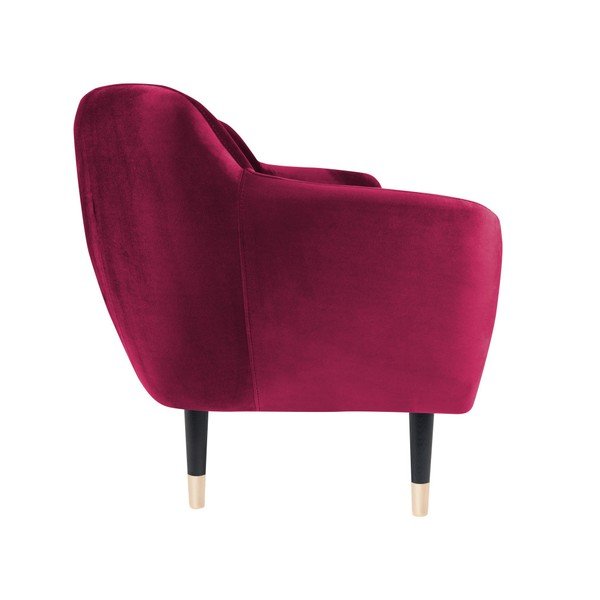 Canapea Mazzini Sofas BENITO cu picioare negre, roz, 188 cm-image-3