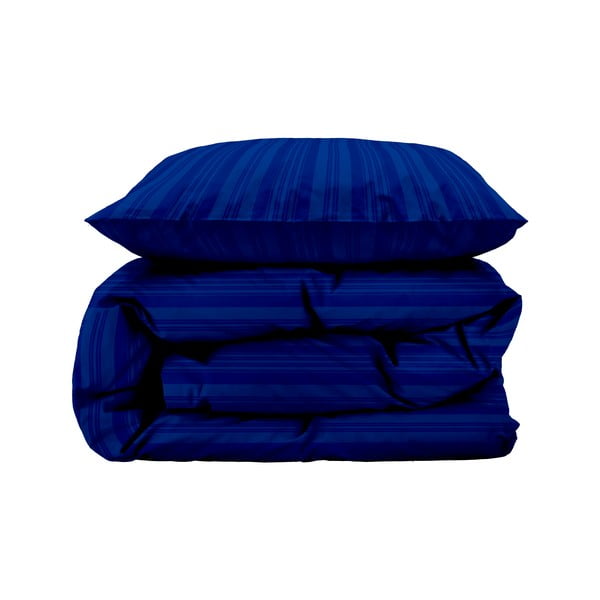 Lenjerie de pat albastru-închis din damasc pentru pat de o persoană/extinsă 140x220 cm Noble – Södahl
