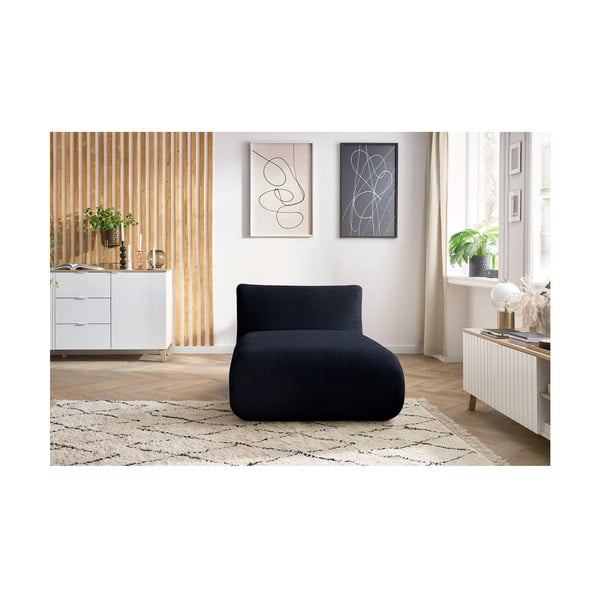 Modul pentru canapea albastru închis cu tapițerie din catifea reiată Lecomte – Bobochic Paris-image-1