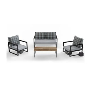 Set mobilier de grădină gri pentru patru persoane – Floriane Garden