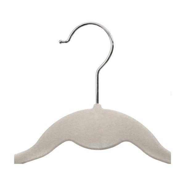 Set 5 umerașe cu suprafață din catifea pentru copii Compactor, bej-image-1