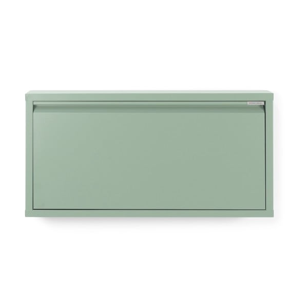 Pantofar verde prăfuit cu deschidere înclinată din metal 75x37,5x12,5 cm Billy – Spinder Design-image-3