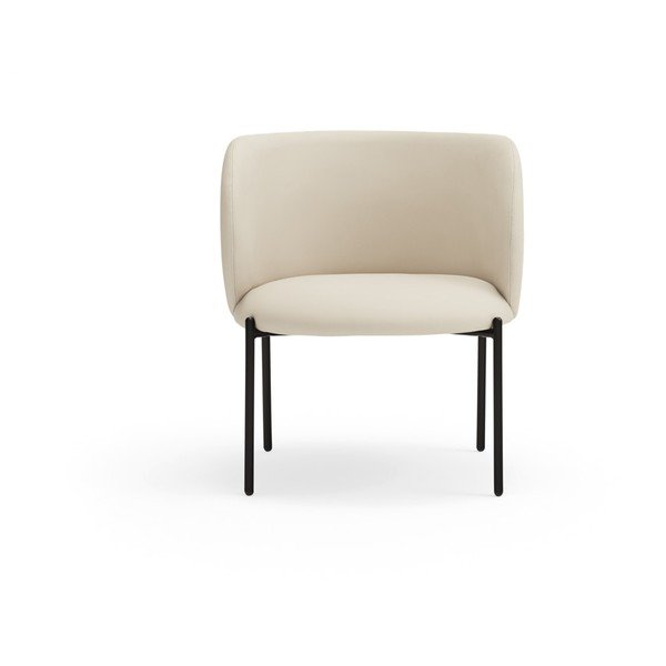 Fotoliu din imitație de piele alb Mogi - Teulat-image-2