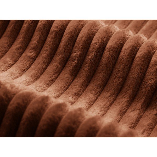 Taburet cărămiziu cu tapițerie din catifea reiată Dia – Micadoni -image-2