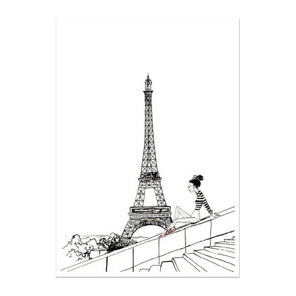 Poster Leo La Douce Un Jour A Paris, 21 x 29,7 cm