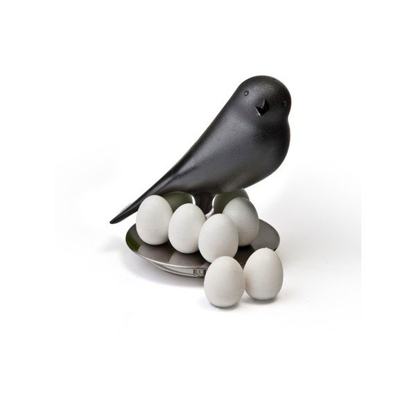 Stativ roșu cu magnet  Qualy Magnetic Egg Sparrow-image-1