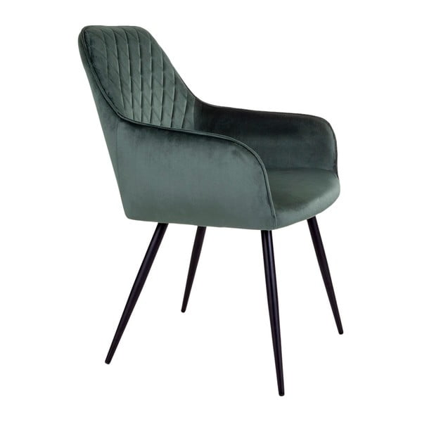 Set de scaune de sufragerie verde închis 2 buc. tapițat Harbo – House Nordic-image-3