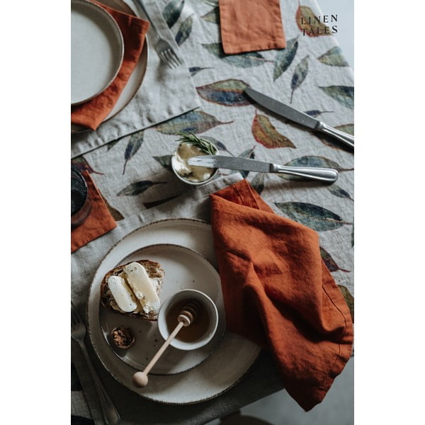 Față de masă din in 140x140 cm Golden Fall – Linen Tales-image-4