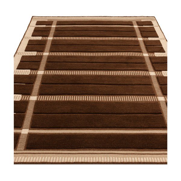Covor maro/bej țesut manual din lână 120x170 cm – Asiatic Carpets-image-3