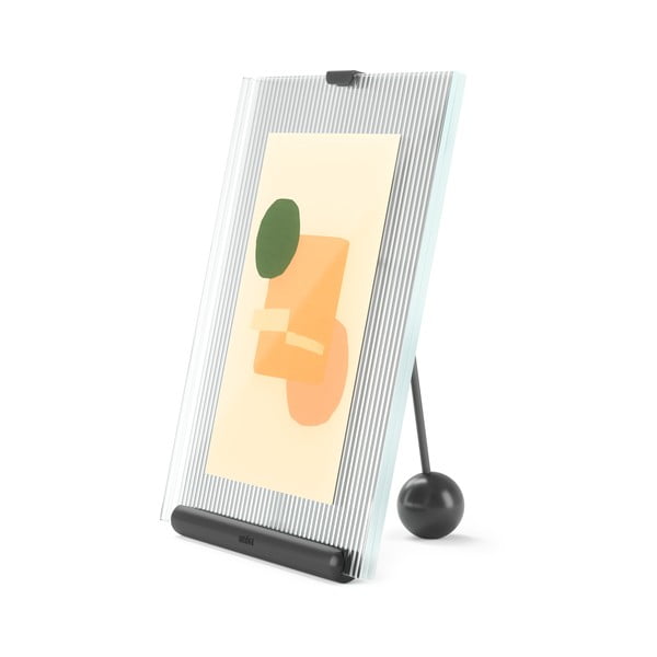 Ramă foto neagră cu picior de susținere din sticlă 16x20 cm Flute – Umbra-image-4