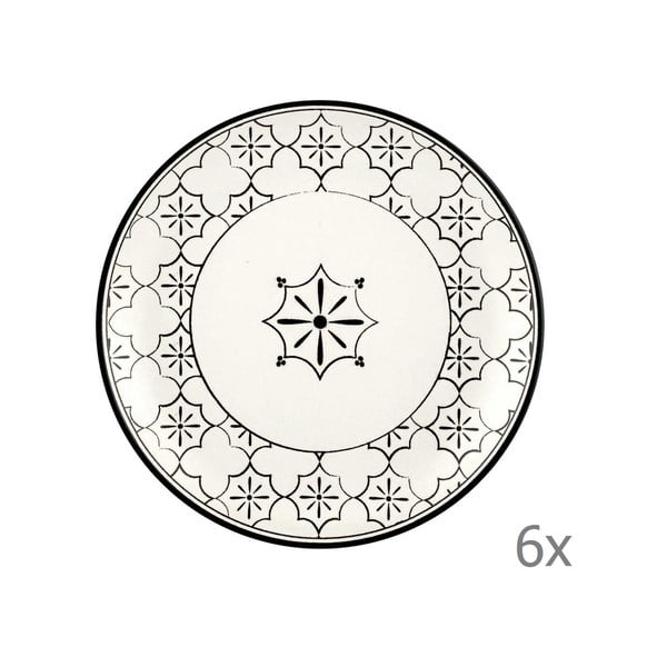 Set 6 farfurii din porțelan pentru desert Mia Maroc, ⌀ 17 cm