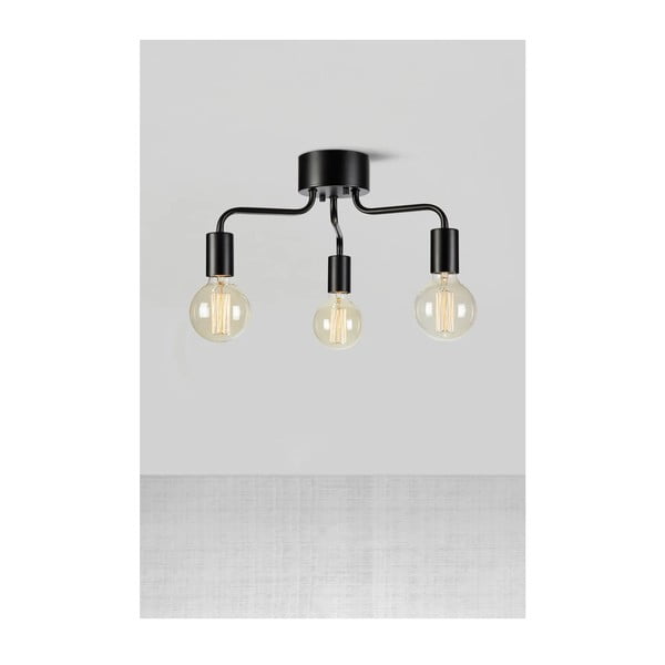 Plafonieră neagră cu abajur din metal 38x38 cm Avery – Markslöjd-image-1