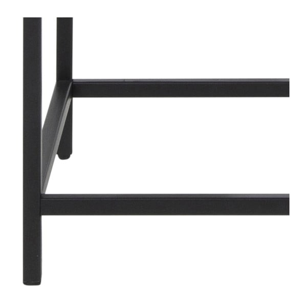 Vitrină cu rafturi în decor de stejar Actona Seaford, negru-image-2