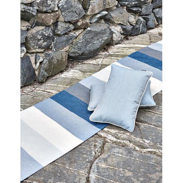 Covor tip traversă pentru interior și exterior albastru/crem 70x300 cm Molly Ocean Grey – Pappelina-image-2