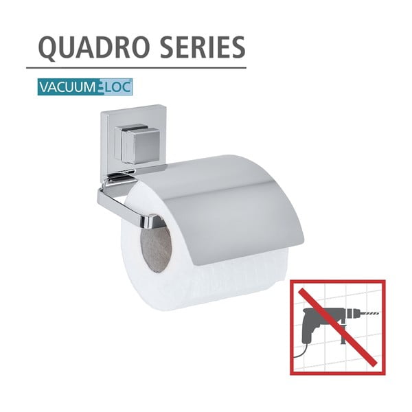 Suport pentru hârtie igienică Wenko cu sistem de prindere Vacuum-Loc, 14 x 13 cm-image-4