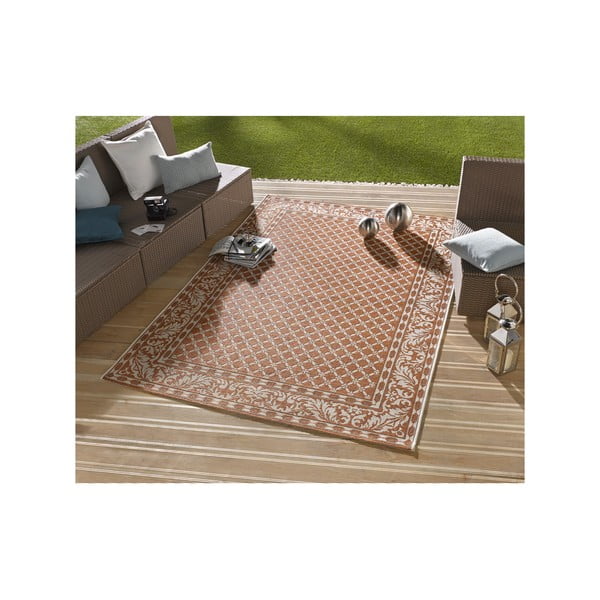 Covor adecvat pentru exterior NORTHRUGS Royal 160 x 230 cm, portocaliu - crem-image-4