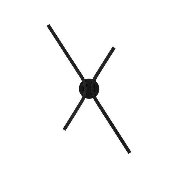 Aplică de perete negru-mat LED cu intensitate reglabilă din aluminiu Akro – Nova Luce