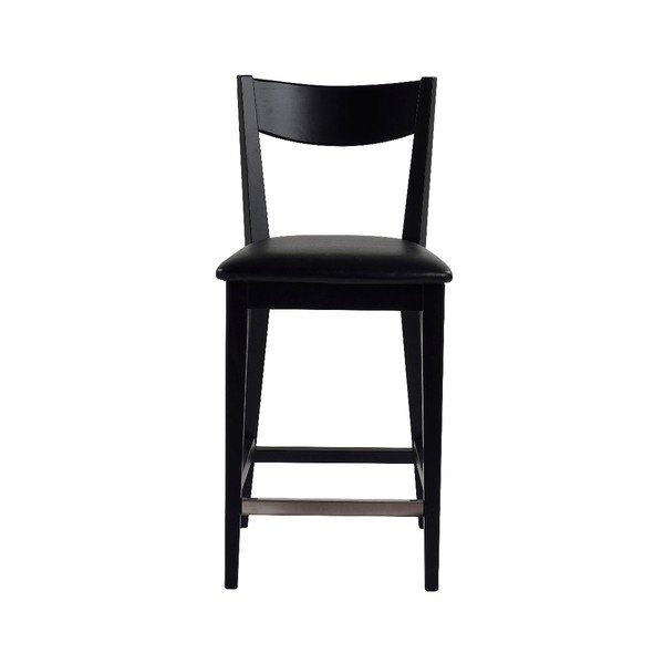 Scaun bar cu perna neagră RowicoDylan, negru-image-1