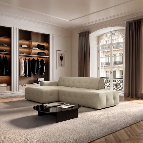 Colțar bej (cu colț pe partea stângă, cu șezlong) Tuil – Rodier-image-1