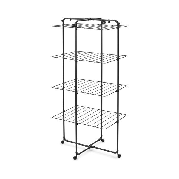 Uscător de rufe negru mat 30 m HangOn Tower – Brabantia