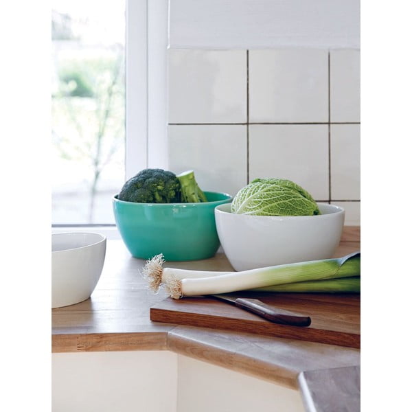 Bol oval din gresie Kähler Design Ursula, 22 x 13,5 cm, alb-image-2