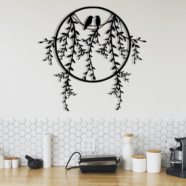 Decorațiune de perete din metal 45x44 cm Lovebirds – Wallity-image-3