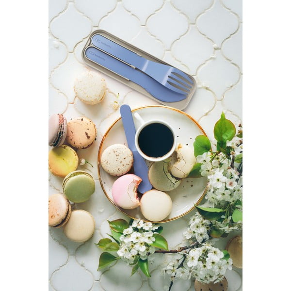 Set 3 tacâmuri pentru călătorie Monbento Pocket, albastru-image-1