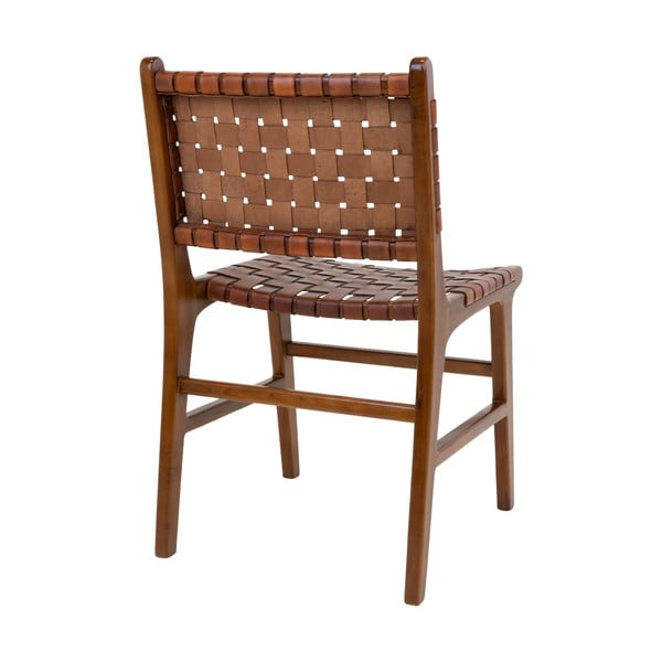 Scaune de dining maro 2 buc. lemn masiv de tec Perugia – House Nordic-image-4