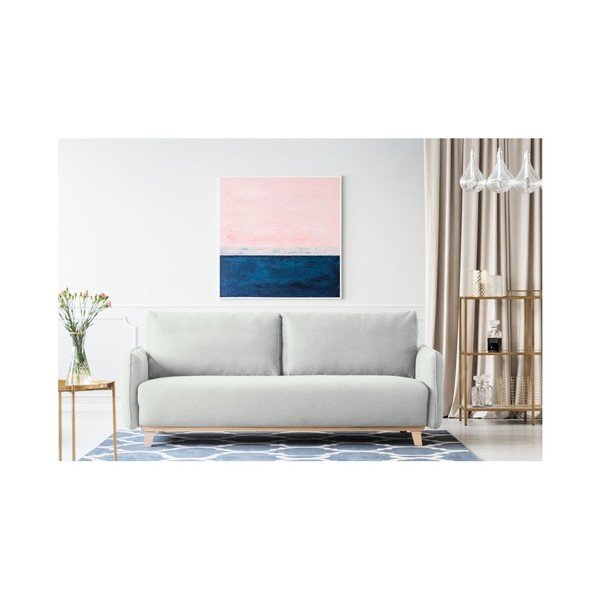 Canapea cu 3 locuri Kooko Home Bebop, gri - alb-image-3