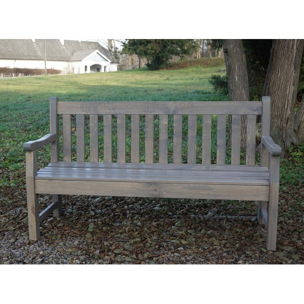 Bancă de grădină gri din lemn London - Rojaplast-image-4