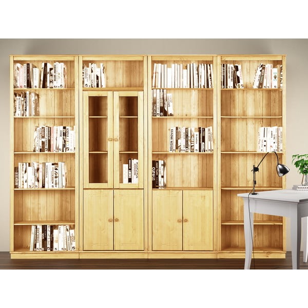 Bibliotecă în culoare naturală din lemn de pin 296x223 cm Anita – Støraa-image-1
