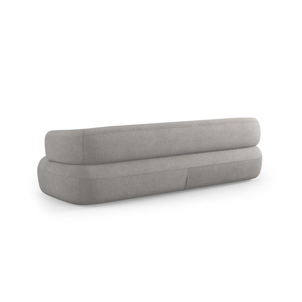 Canapea gri deschis cu tapițerie din țesătură bouclé 200 cm Jenny – Micadoni -image-4