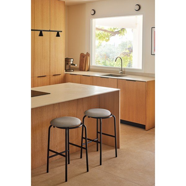 Scaun de bar negru din metal Eclipse – Teulat-image-1