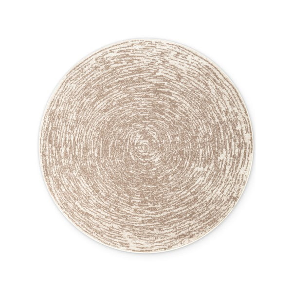 Covor bej-crem rotund ø 160 cm Gloria Cavallo – Hanse Home