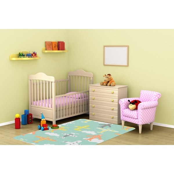 Covor pentru copii verde deschis 100x140 cm Happy Plains – Oyo Concept-image-2