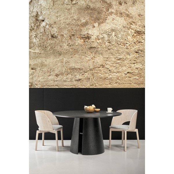 Masă de dining rotundă cu aspect de lemn de frasin ø 157 cm Cep – Teulat-image-1