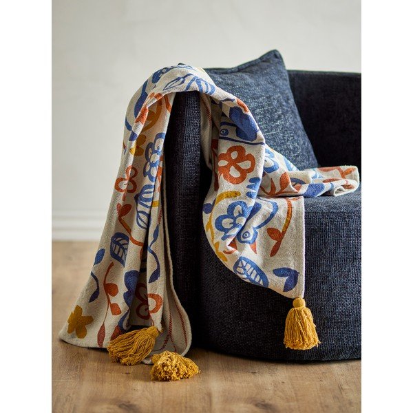Pătură din bumbac reciclat 130x160 cm Figuria – Bloomingville-image-1