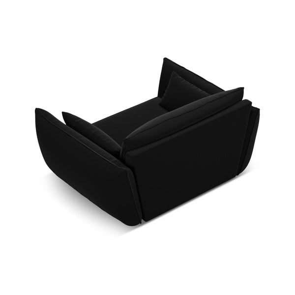 Fotoliu negru cu tapițerie din catifea Vanda – Mazzini Sofas-image-3
