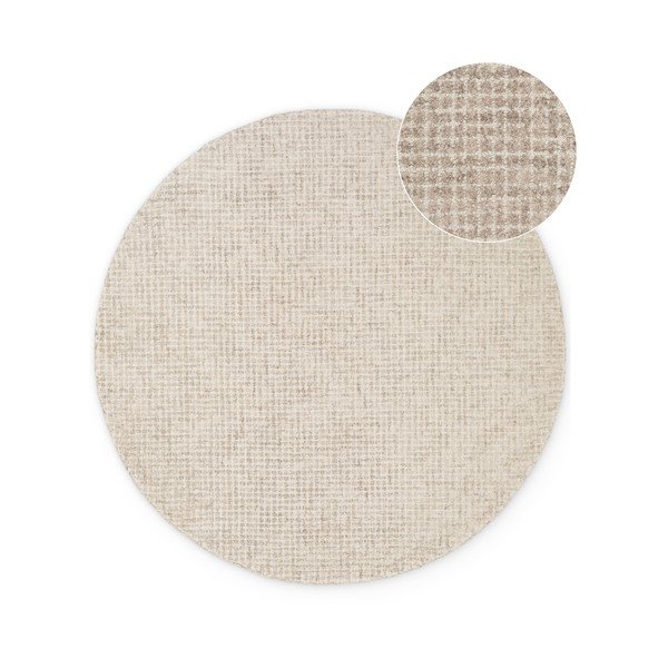 Covor bej rotund din lână ø 160 cm Eloise – Hanse Home-image-4