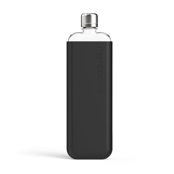 Husă din silicon pentru sticlă SLIM Memobottle Sleeve, negru-image-2
