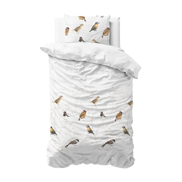 Lenjerie din bumbac, pat de o persoană Sleeptime Birdy, 140 x 220 cm