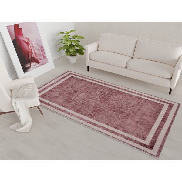 Covor roșu lavabil 180x120 cm - Vitaus-image-1