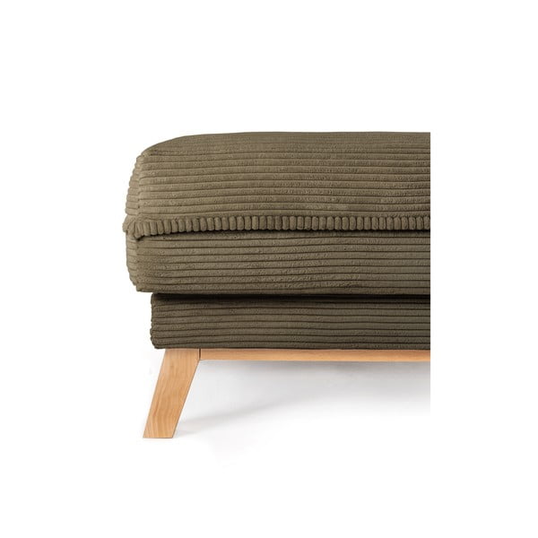 Taburet verde cu tapițerie din catifea reiată Tori – Bonami Selection-image-3