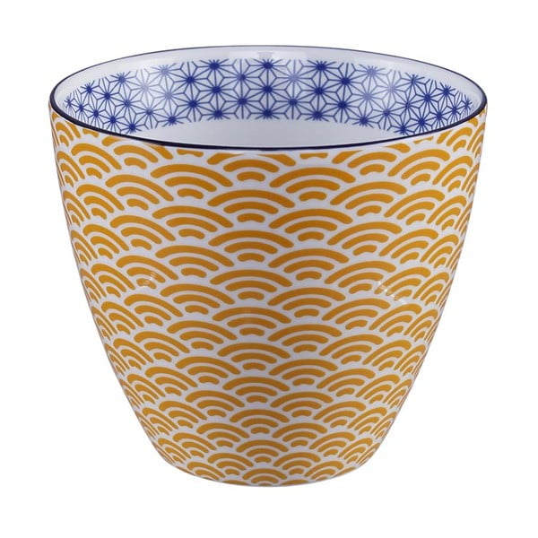 Ceașcă pentru ceai Tokyo Design Studio Star/Wave, 350 ml, alb-galben