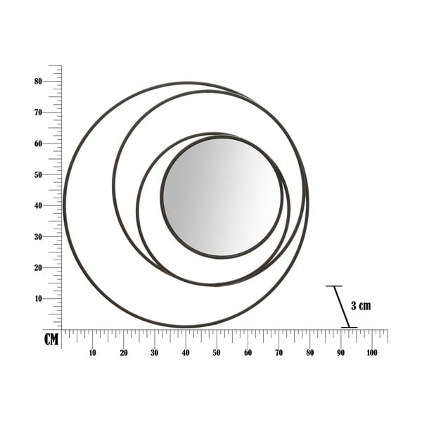 Oglindă de perete Mauro Ferretti Dark, ø 80 cm-image-2