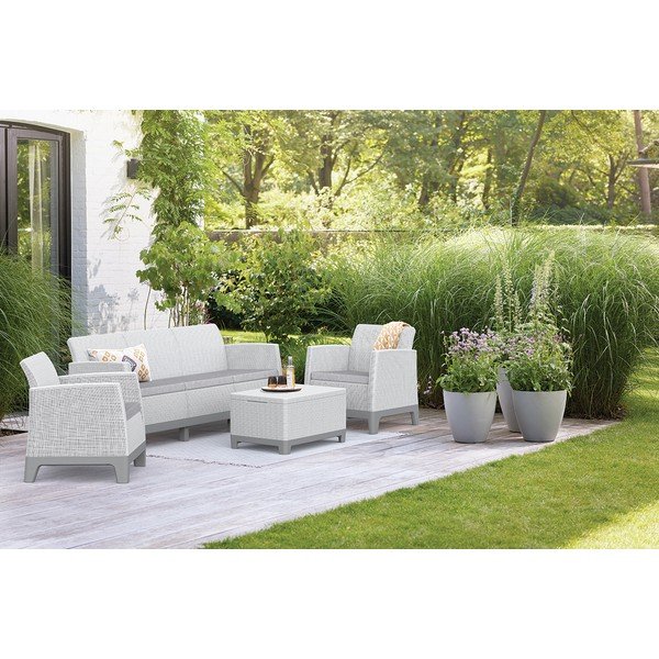 Set mobilier de grădină gri deschis pentru 5 persoane Scandi Forma – Keter-image-1