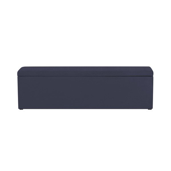 Otoman cu spaţiu depozitare Mazzini Sofas Ancona, 200 x 46 cm, albastru închis-image-4
